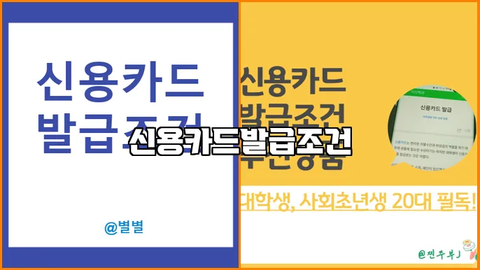 신용카드발급조건