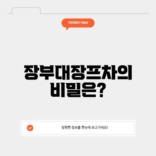 장부대장프차 완벽 가이드 알아보기